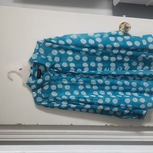 Lane Bryant so 22/24 Teal blue w/polka dots.